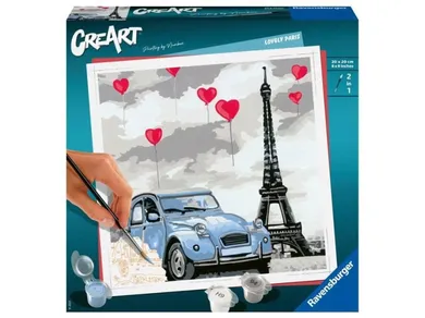 Ravensburger, CreArt, malowanie po numerach, Paryż