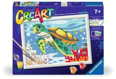 Ravensburger, CreArt, malowanie po numerach, Żółwik