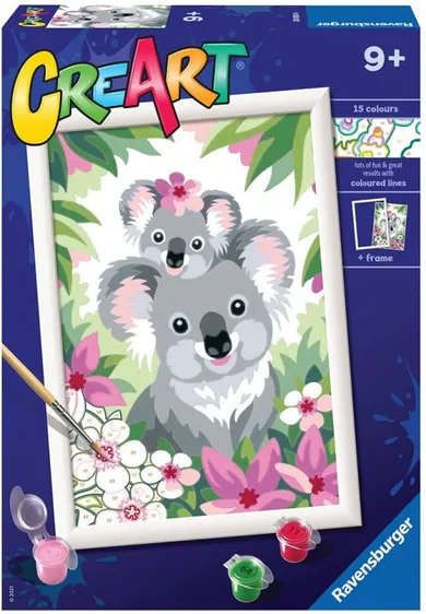 Ravensburger, CreArt, Słodkie koale, malowanie po numerach