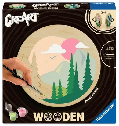 Ravensburger, CreArt Wooden, malowanie po numerach, Spokojna Natura