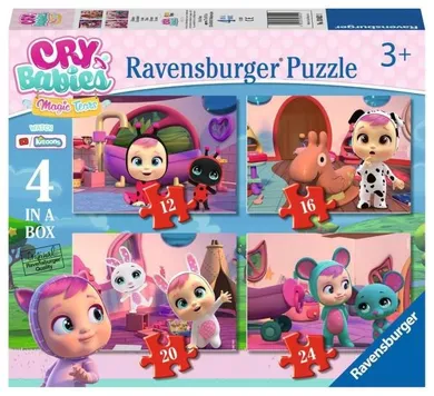 Ravensburger, Cry Babies Magic Tears, puzzle 4w1, 12, 16, 20, 24 elementy