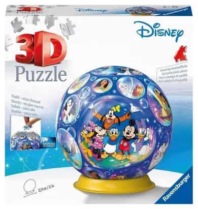 Ravensburger, Disney, Kula, puzzle 3D, 72 elementów