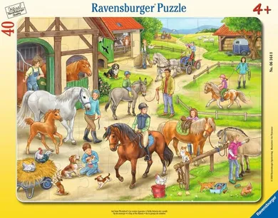 Ravensburger, Dzień na ranczu, puzzle w ramce, 40 elementów