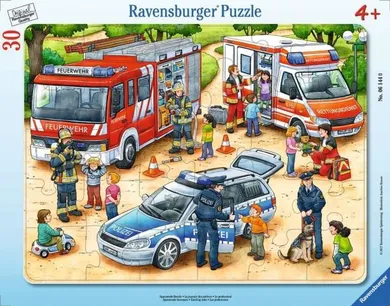 Ravensburger, Ekscytujące prace, puzzle ramkowe 30 elementów