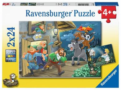 Ravensburger, Fairytales, puzzle, 2-24 elementy