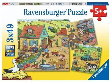 Ravensburger, Farm fun, puzzle, 3-49 elementów