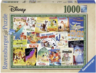 Ravensburger, Filmowe plakaty Disneya, puzzle, 1000 elementów