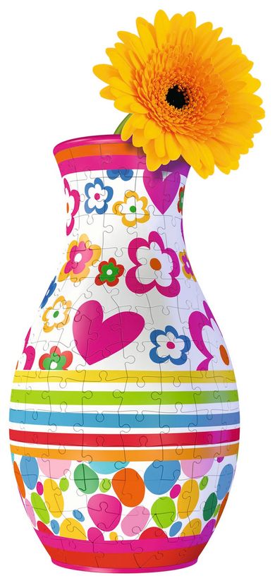 Ravensburger, Girly Girl, wazon, kwiaty, puzzle 3D, 216 elementów
