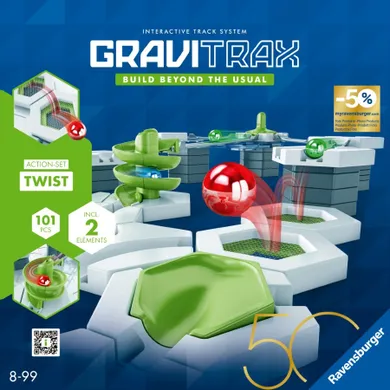 Ravensburger, GraviTrax, Twist, 50 urodziny, zestaw startowy