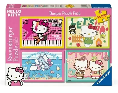 Ravensburger, Hello Kitty, puzzle, 4-100 elementów