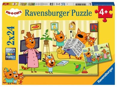 Ravensburger, Kot-o-ciaki, puzzle, 2-24 elementy