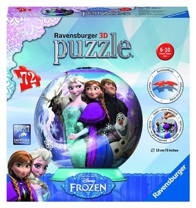 Ravensburger, Kraina Lodu, puzzle kuliste 3D, 72 elementów