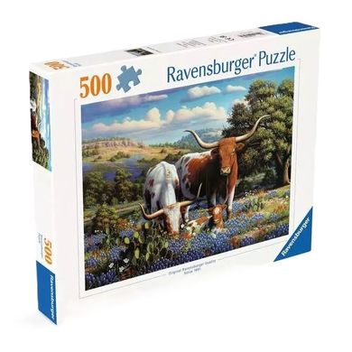 Ravensburger, Krowy długorogie, puzzle, 500 elementów