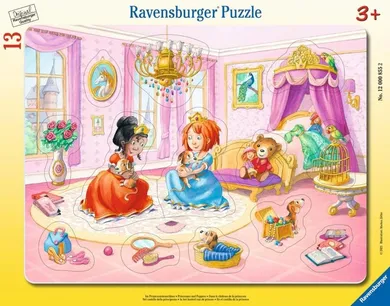 Ravensburger, Księżniczki i szczeniaki, Co tu pasuje? puzzle, 13 elementów