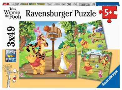 Ravensburger, Kubuś Puchatek, puzzle, 3-49 elementów