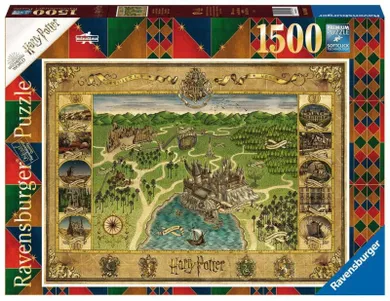 Ravensburger, Mapa Hogwartu, puzzle, 1500 elementów