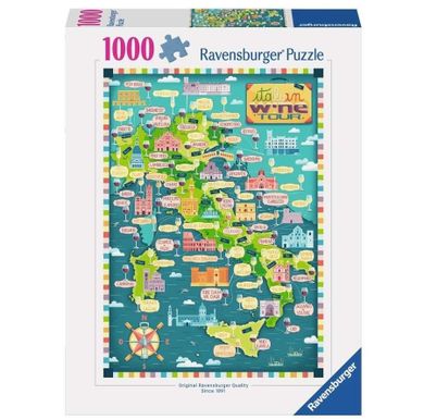 Ravensburger, Mapa włoskich win, puzzle, 1000 elementów