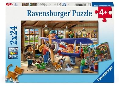 Ravensburger, Mechanicy w akcji, puzzle, 2-24 elementów