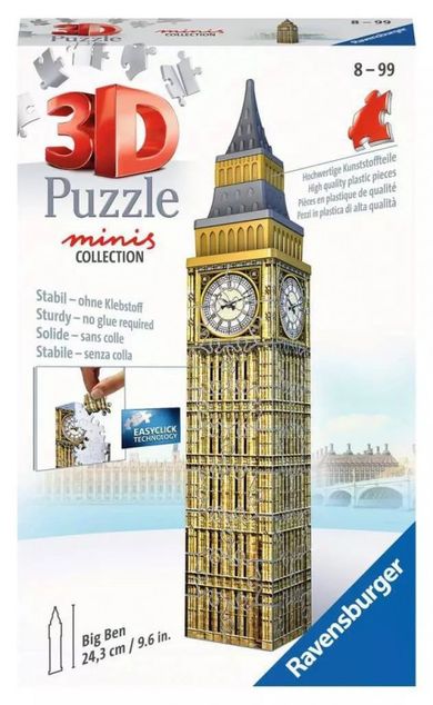 Ravensburger, Mini Budynki Big Ben, puzzle 3D, 54 elementy