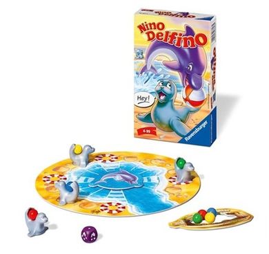 Ravensburger, mini Nino delfino, gra zręcznościowa