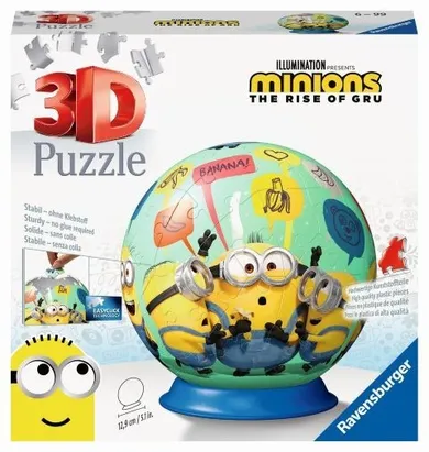 Ravensburger, Minionki 2, Kula, puzzle 3D, 72 elementy