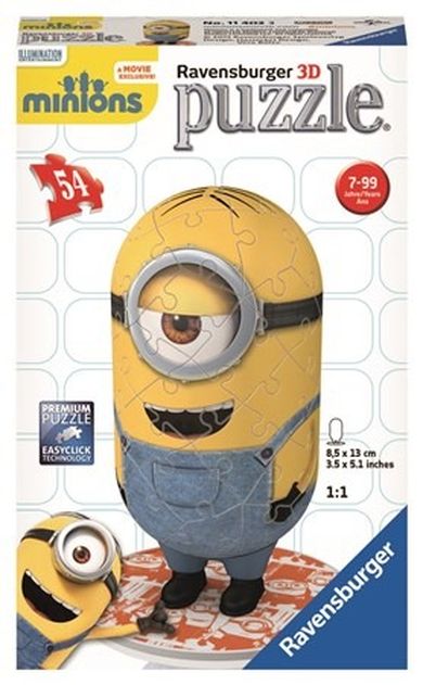 Ravensburger, Minionki, puzzle 3D, 54 elementy