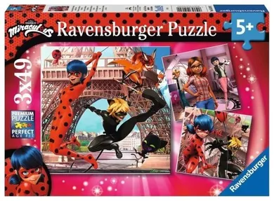 Ravensburger, Miraculous, puzzle, 3-49 elementów