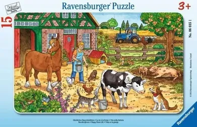 Ravensburger, Miraculous, Życie na wsi, puzzle ramkowe, 15 elementów