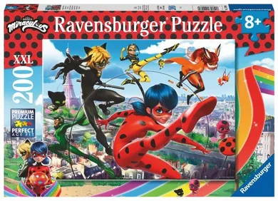 Ravensburger, Miraculum: Biedronka i Czarny Kot, puzzle, 200 elementów