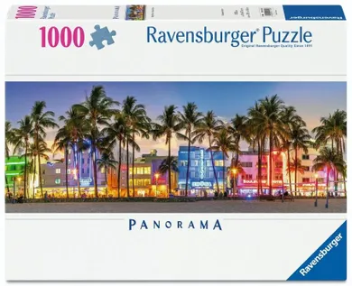 Ravensburger, Night Glow on Ocean Drive Panorama, puzzle, 1000 elementów