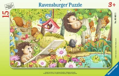 Ravensburger, Ogród zwierzęcych przyjaciół, puzzle w ramce, 15 elementów