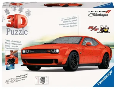 Ravensburger, Pojazdy: Dodge Challenger R/T Scat Pack, puzzle 3D, 165 elementów
