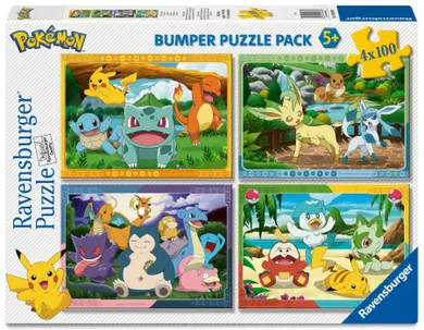 Ravensburger, Pokemon, puzzle, 4-100 elementów