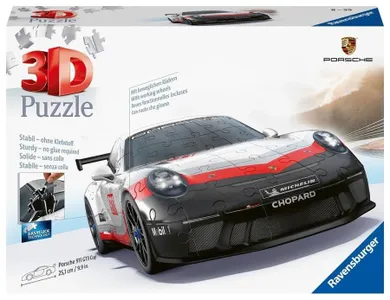 Ravensburger, Porsche 911 GT3 CUP, 1:18, puzzle 3D, 108 elementów