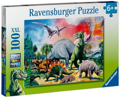 Ravensburger, Pośród dinozaurów, puzzle XXL