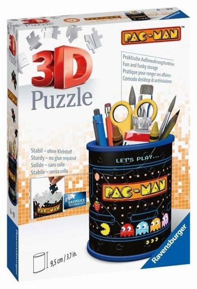Ravensburger, Przybornik Pac-Man, puzzle 3D, 54 elementy