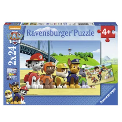 Ravensburger, Psi Patrol, Bohaterskie psy, puzzle 2w1, 2-24 elementy