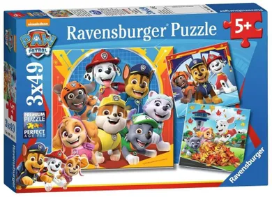 Ravensburger, Psi Patrol, puzzle, 3-49 elementów