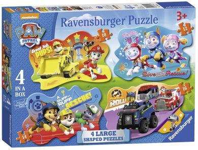 Ravensburger, Psi Patrol, puzzle 4w1, 10, 12, 14, 16 elementów