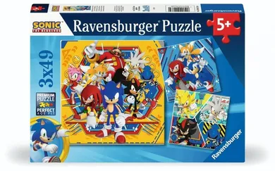 Ravensburger, Sonic, puzzle, 3-49 elementów