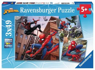 Ravensburger, Spider-Man w akcji, puzzle, 3-49 elementów