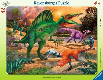 Ravensburger, Spinozaur, puzzle w ramce, 42 elementy