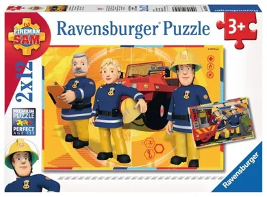 Ravensburger, Strażak Sam w akcji, puzzle 2w1, 2-12 elementów