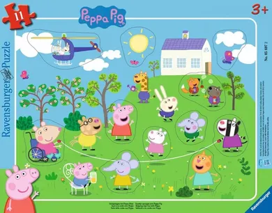 Ravensburger, Świnka Peppa, Co tu pasuje? Puzzle, 11 elementów