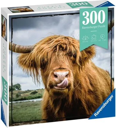 Ravensburger, Szkocka krowa, Momenty, puzzle, 300 elementów