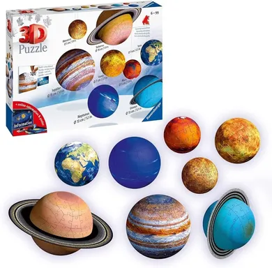 Ravensburger, Układ planet, puzzle 3D, 522 elementy