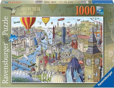 Ravensburger, Wokół Wysp Brytyjskich, puzzle, 1000 elementów