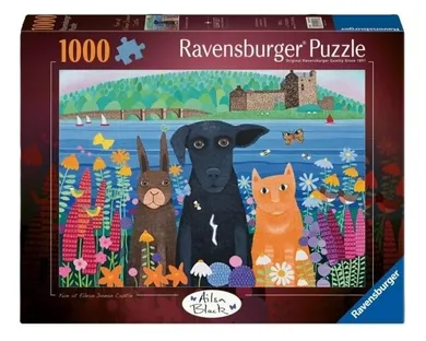 Ravensburger, Zwierzaki i zamek, puzzle, 1000 elementów