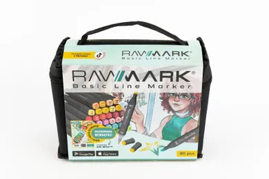 Rawmark, Basic Line, zestaw: 80 markerów + 10 stron kolorowanek