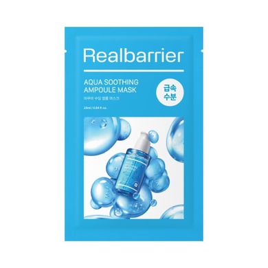 Real Barrier, Aqua Soothing Ampoule Mask, intensywnie nawilżająca i kojąca maseczka w płachcie, 28 ml